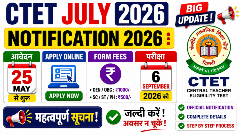 CTET July Notification 2026